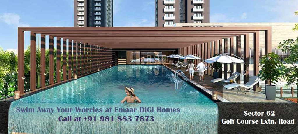 Infinity Pool at Emaar DiGi Homes, The Social Club, Sector 62, Golf Course Road Extension